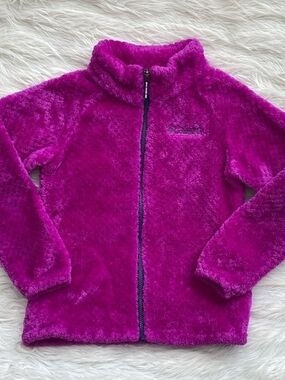 Columbia Plush Full-Zip Fleece Jacket in Vibrant Magenta